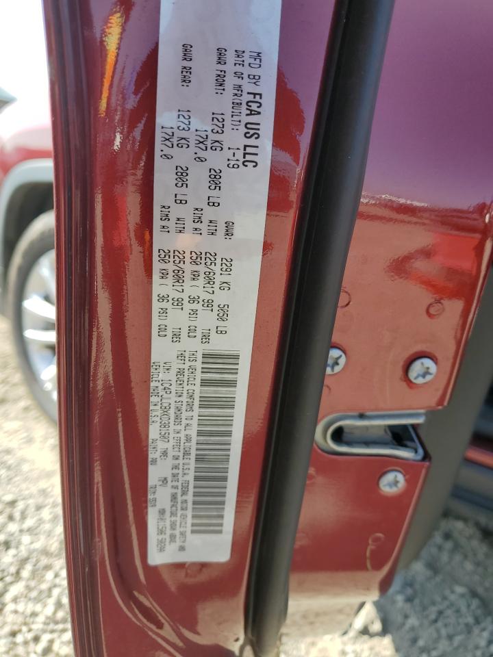 2019 Jeep Cherokee Latitude VIN: 1C4PJLCBXKD381507 Lot: 90922575