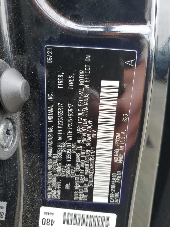 2021 Toyota Sienna Xle VIN: 5TDJRKEC4MS054171 Lot: 93082625