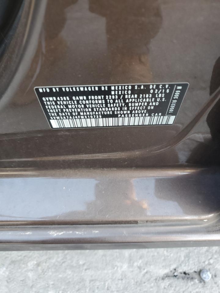 2015 Volkswagen Jetta Tdi VIN: 3VW3A7AJ4FM310729 Lot: 92168475