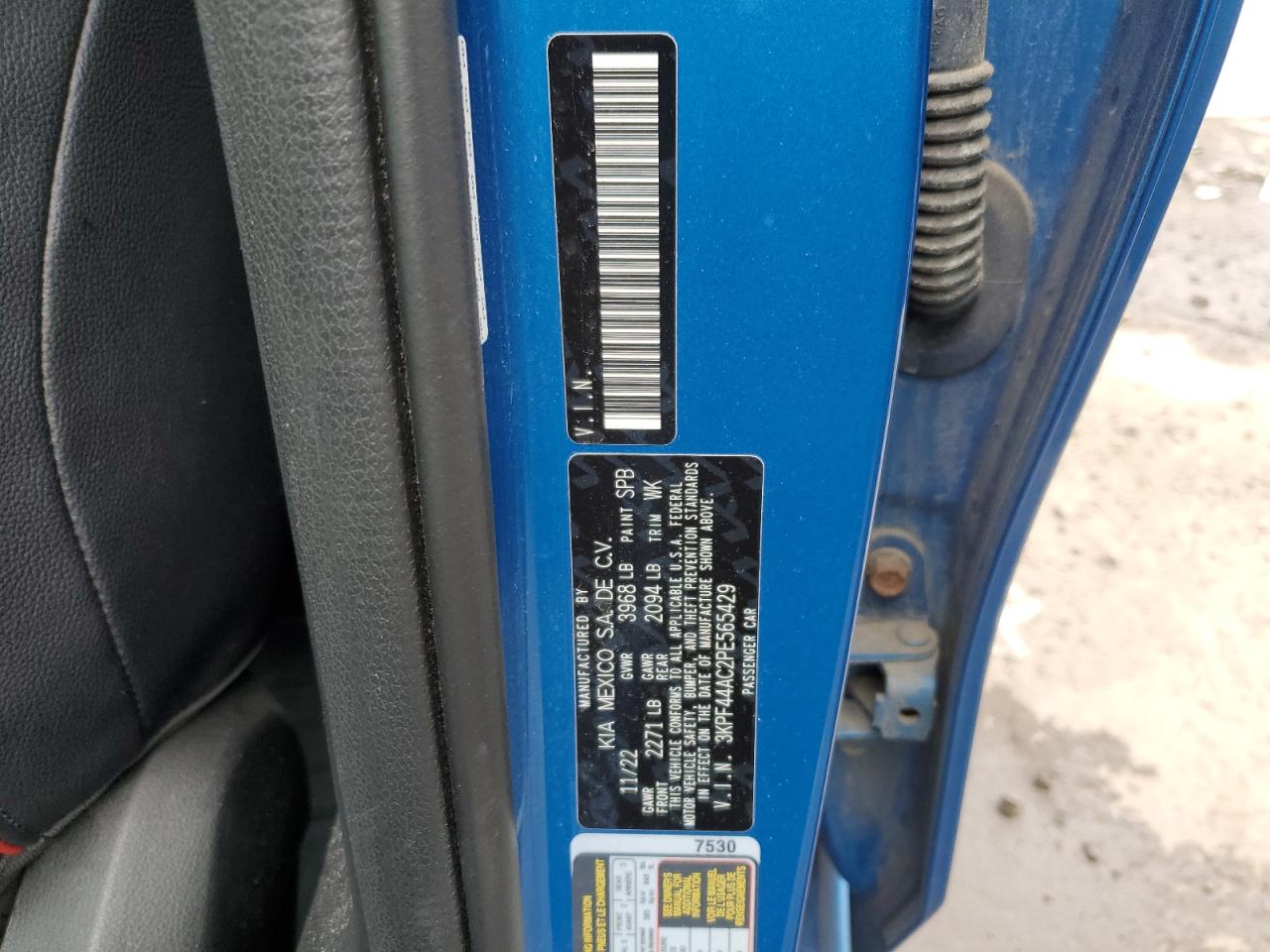 2023 Kia Forte Gt VIN: 3KPF44AC2PE565429 Lot: 92227095