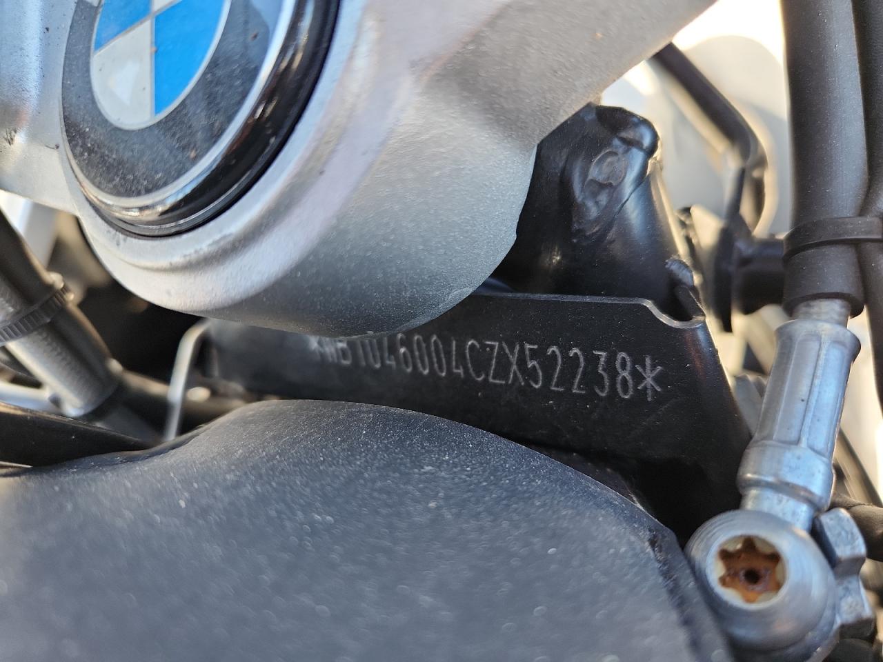 2012 BMW R1200 Gs VIN: WB1046004CZX52238 Lot: 91689145