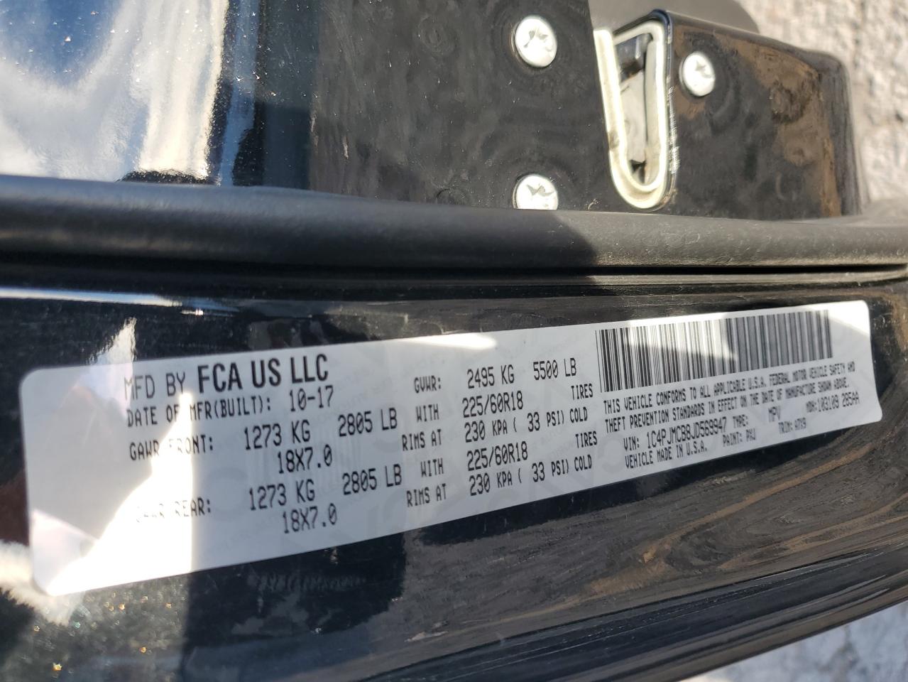 2018 Jeep Cherokee Latitude VIN: 1C4PJMCB8JD569947 Lot: 93339015