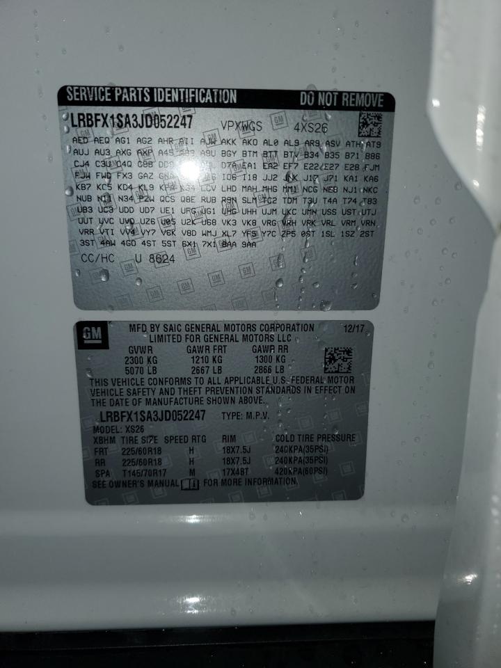 2018 Buick Envision Essence VIN: LRBFX1SA3JD052247 Lot: 92488975