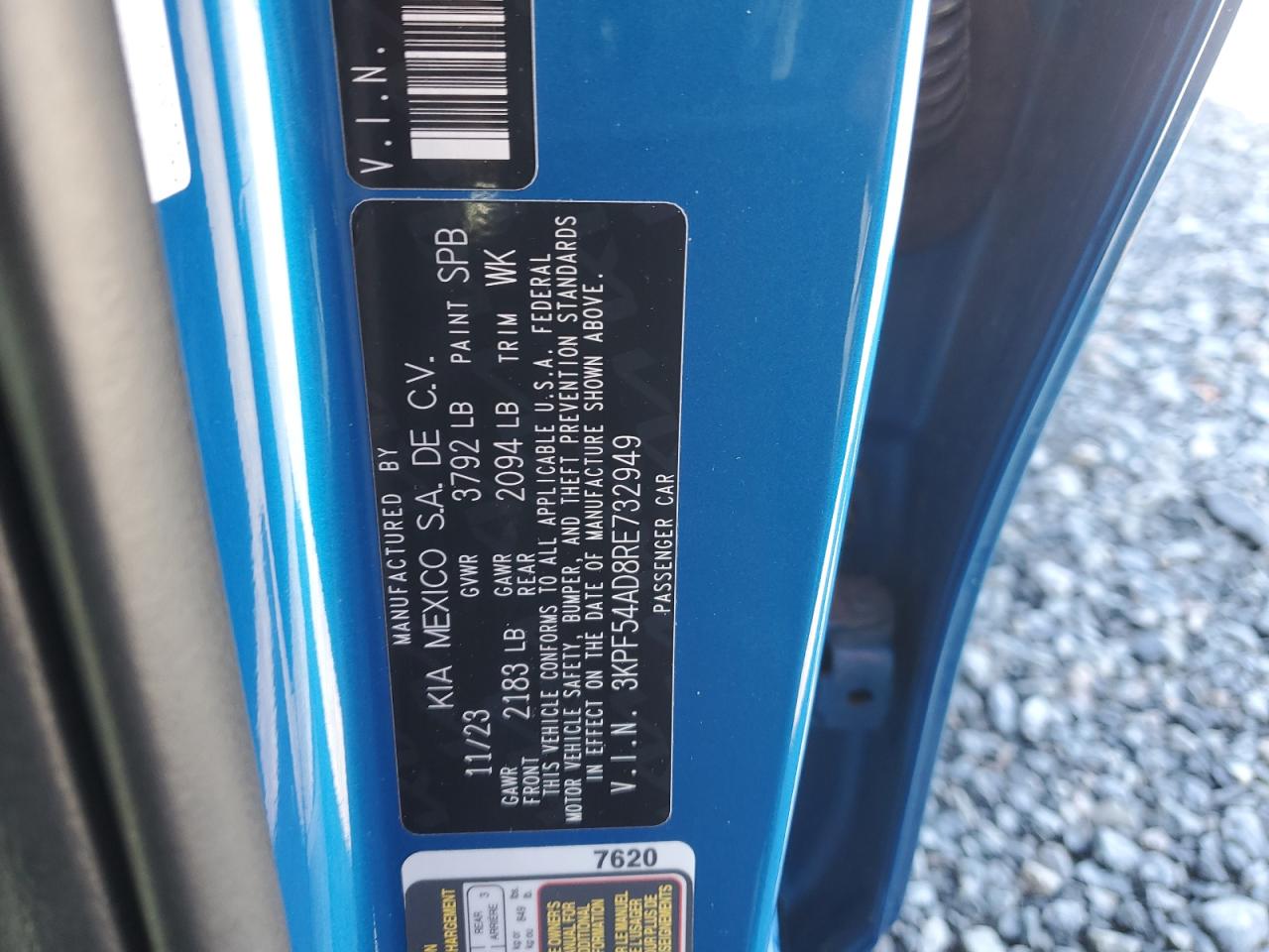 2024 Kia Forte Gt Line VIN: 3KPF54AD8RE732949 Lot: 91234235