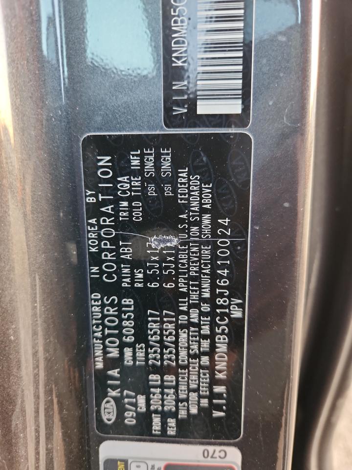 2018 Kia Sedona Lx VIN: KNDMB5C18J6410024 Lot: 91020505