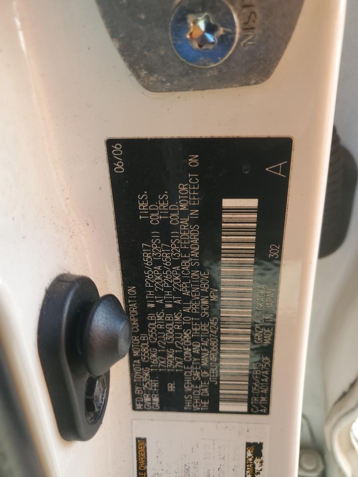 2006 Toyota 4Runner Sr5 VIN: JTEBU14R068074245 Lot: 89810935