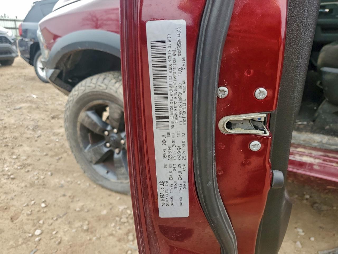 2020 Ram 1500 Classic Warlock VIN: 1C6RR7GG9LS109534 Lot: 92676265