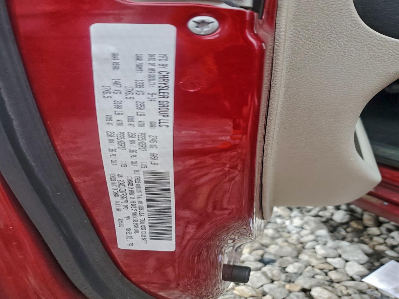 2015 Chrysler Town & Country Touring L VIN: 2C4RC1CG6FR547771 Lot: 94049325