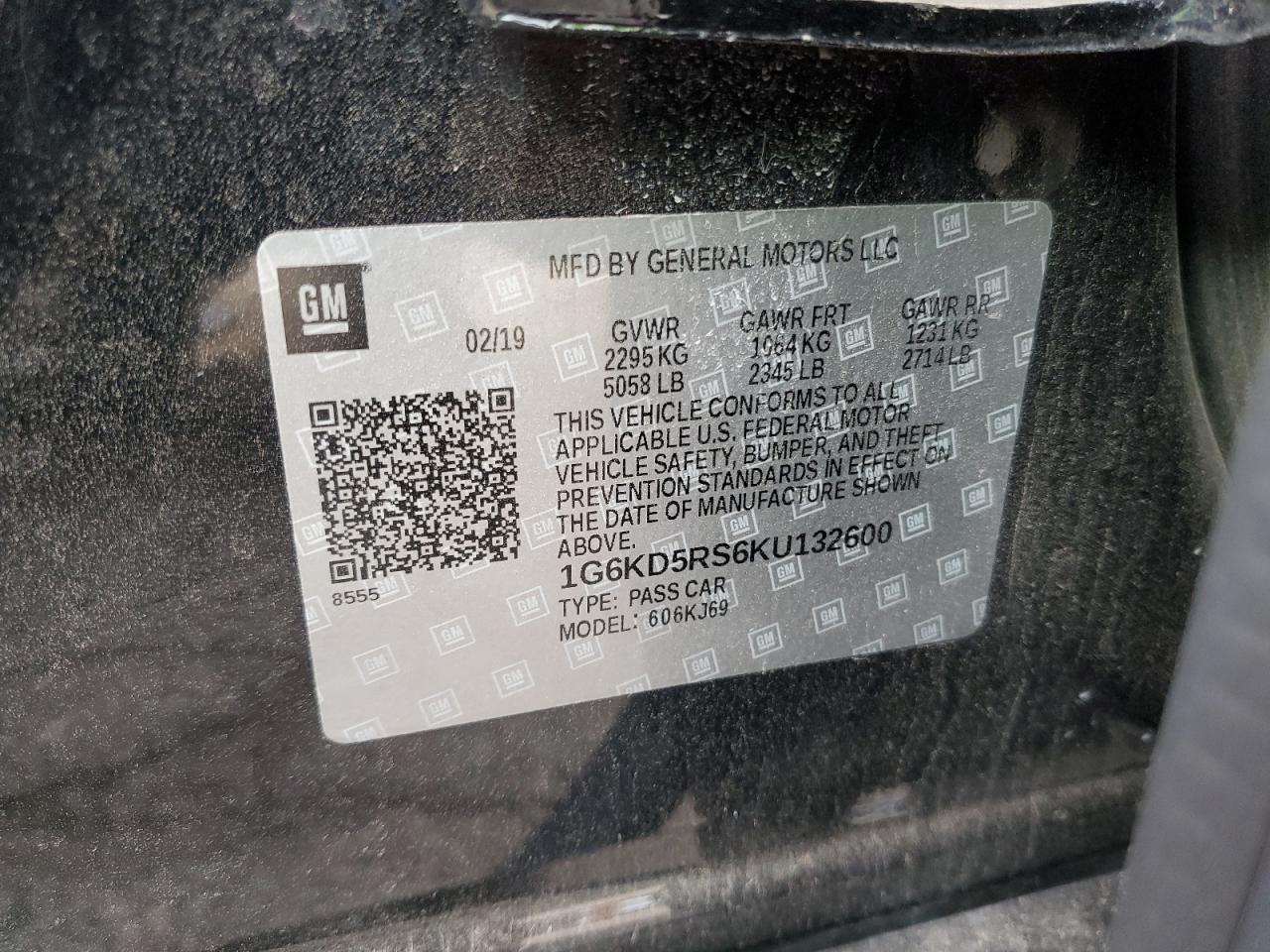 2019 Cadillac Ct6 Premium Luxury VIN: 1G6KD5RS6KU132600 Lot: 91790715