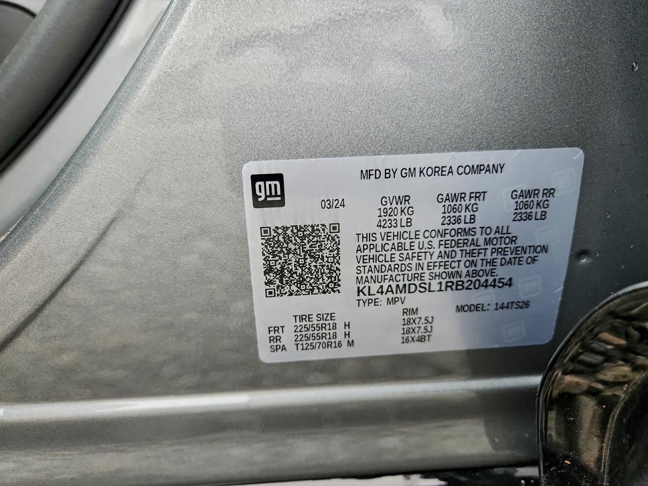 2024 Buick Encore Gx Sport Touring VIN: KL4AMDSL1RB204454 Lot: 94532355