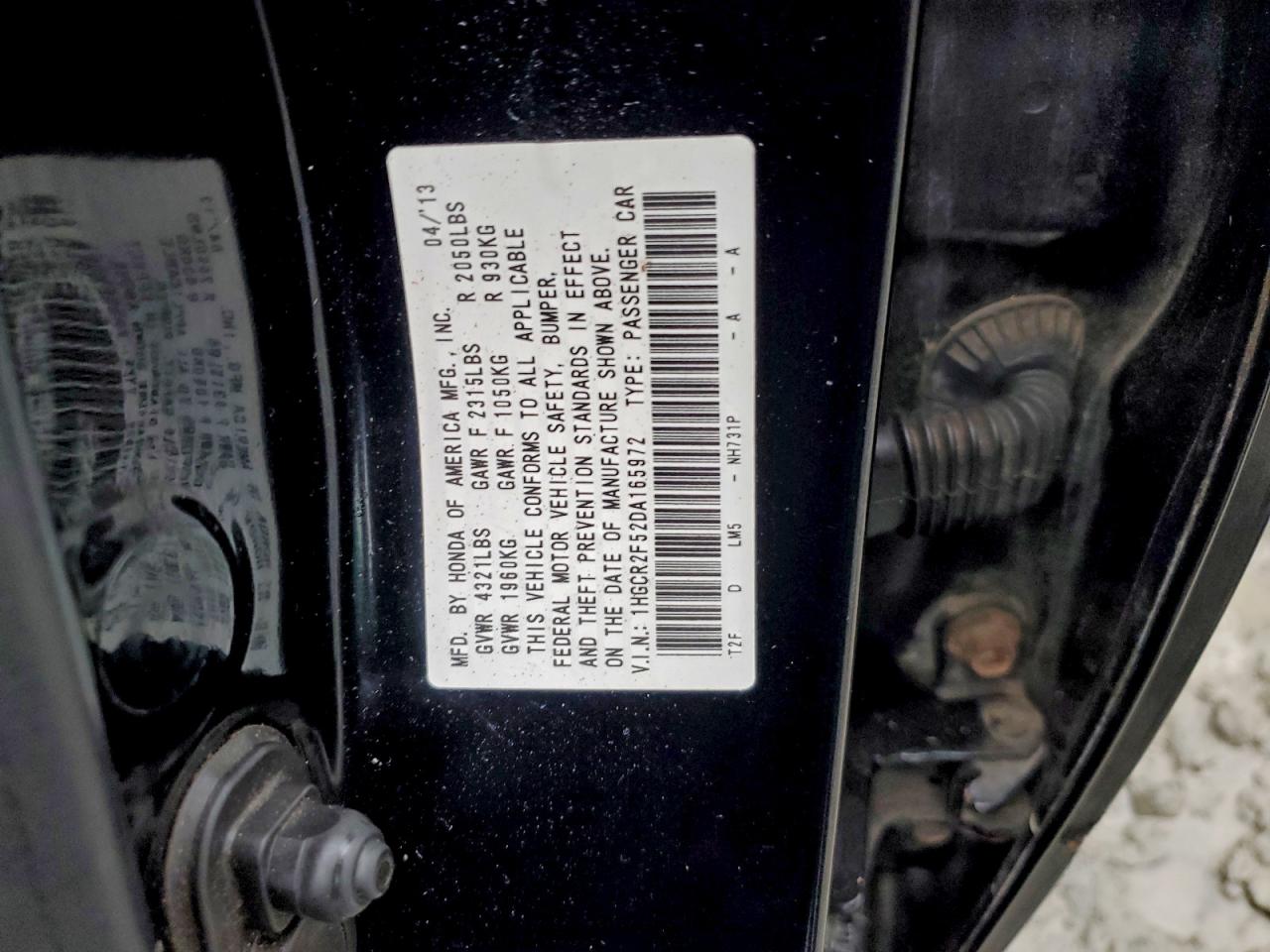 2013 Honda Accord Sport VIN: 1HGCR2F52DA165972 Lot: 94123085