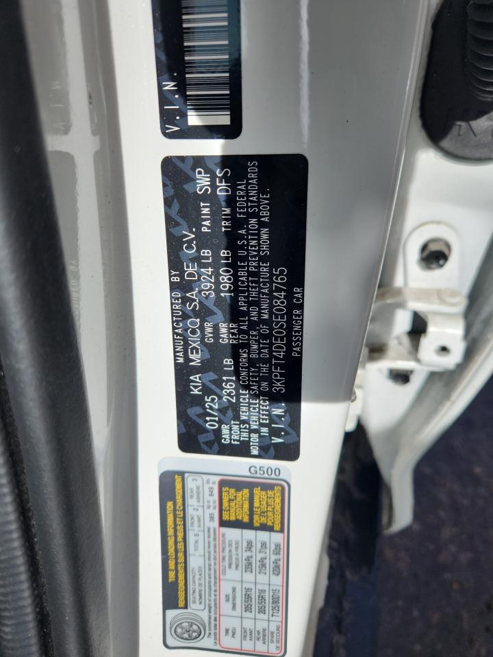 2025 Kia K4 Lx VIN: 3KPFT4DE0SE084765 Lot: 91779305