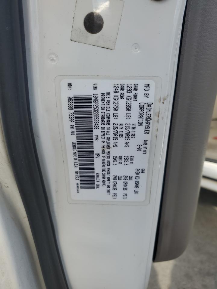 2002 Dodge Caravan Se VIN: 1B4GP25322B528426 Lot: 92737495