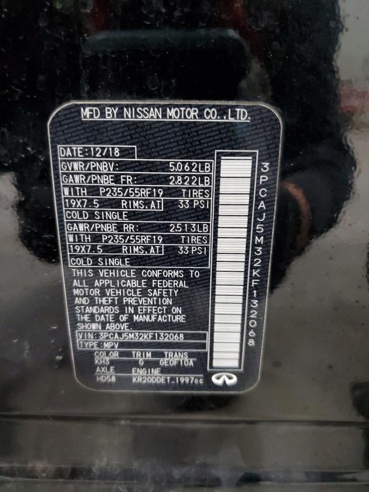 2019 Infiniti Qx50 Essential VIN: 3PCAJ5M32KF132068 Lot: 91408375