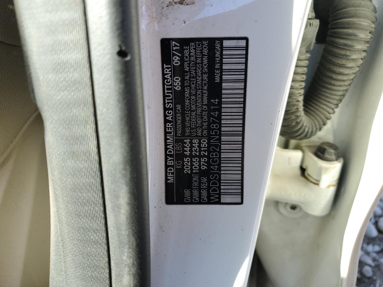 2018 Mercedes-Benz Cla 250 4Matic VIN: WDDSJ4GB2JN587414 Lot: 90620465