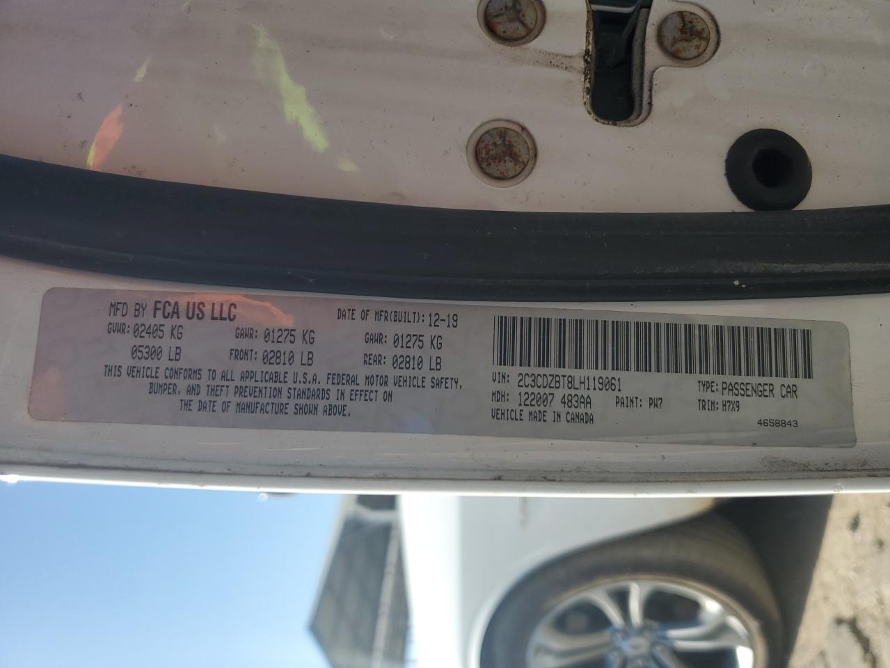 2020 Dodge Challenger R/T VIN: 2C3CDZBT8LH119061 Lot: 92824905