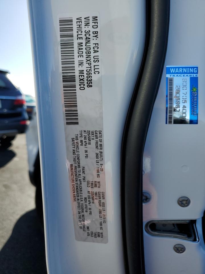 2023 Jeep Compass Latitude VIN: 3C4NJDBNXPT566358 Lot: 91208935