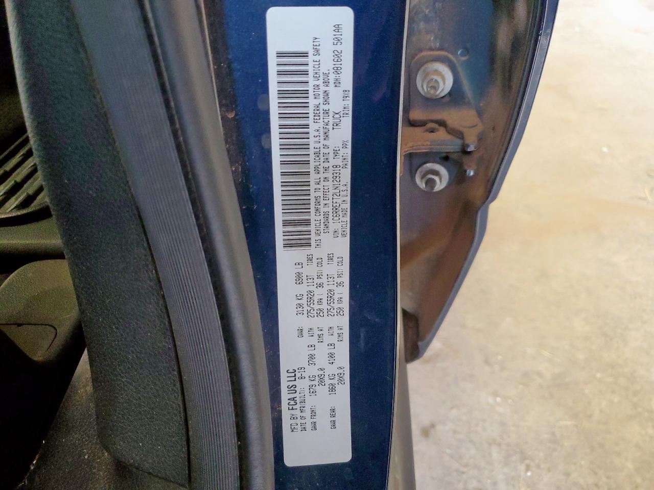 2020 Ram 1500 Big Horn/Lone Star VIN: 1C6RREFT2LN129318 Lot: 92443485