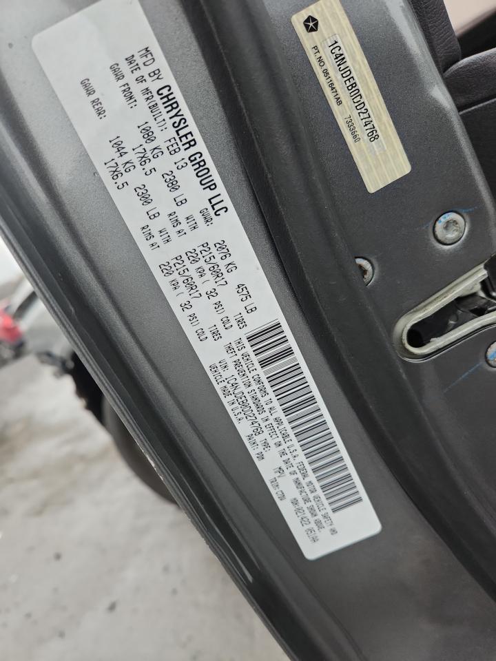 2013 Jeep Compass Latitude VIN: 1C4NJDEB0DD274768 Lot: 93494305