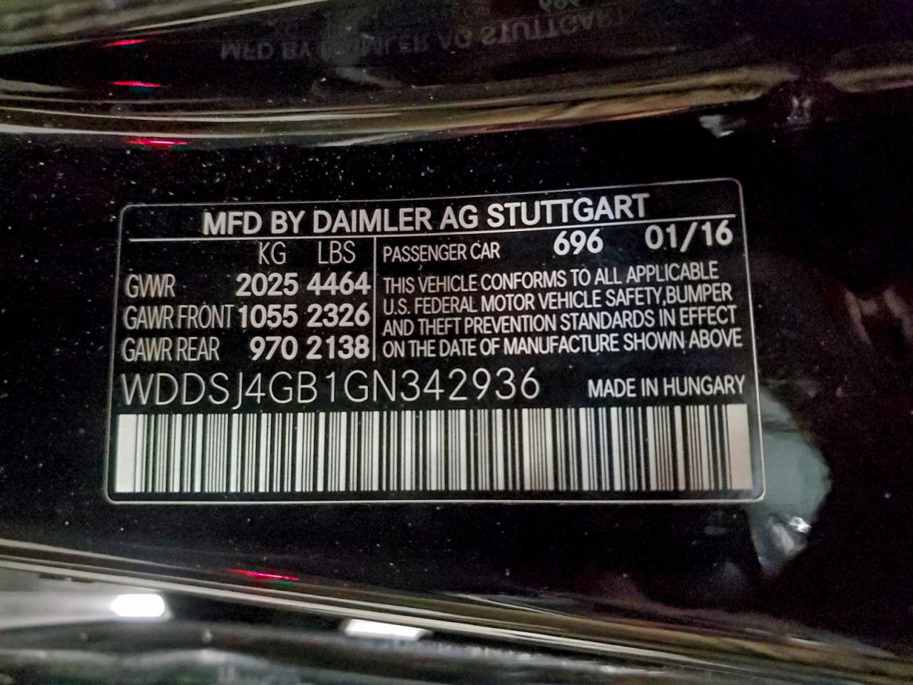 2016 Mercedes-Benz Cla 250 4Matic VIN: WDDSJ4GB1GN342936 Lot: 93831145