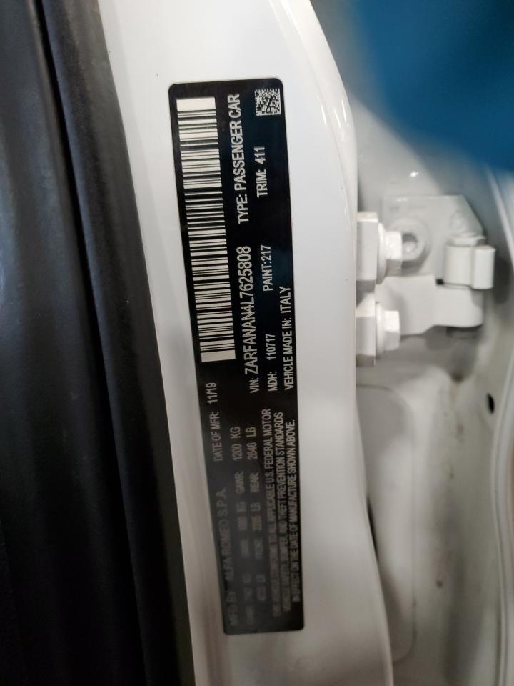 2020 Alfa Romeo Giulia VIN: ZARFANAN4L7625808 Lot: 92259935