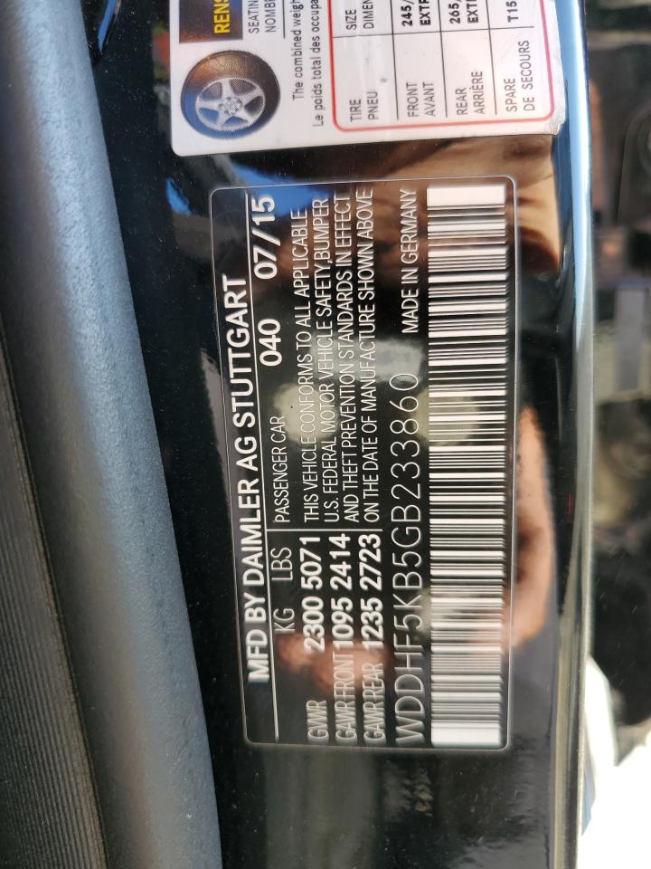 2016 Mercedes-Benz E 350 VIN: WDDHF5KB5GB233860 Lot: 91258305