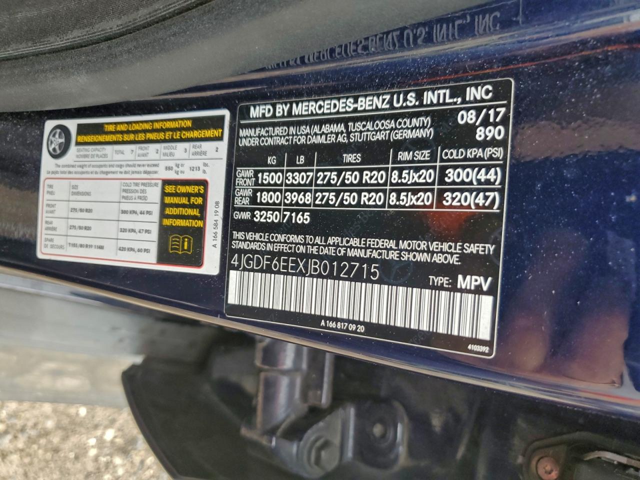2018 Mercedes-Benz Gls 450 4Matic VIN: 4JGDF6EEXJB012715 Lot: 94139015