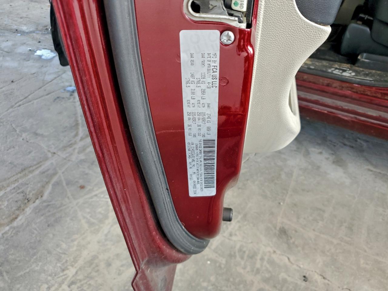 2018 Dodge Grand Caravan Sxt VIN: 2C4RDGCG0JR214961 Lot: 93711475