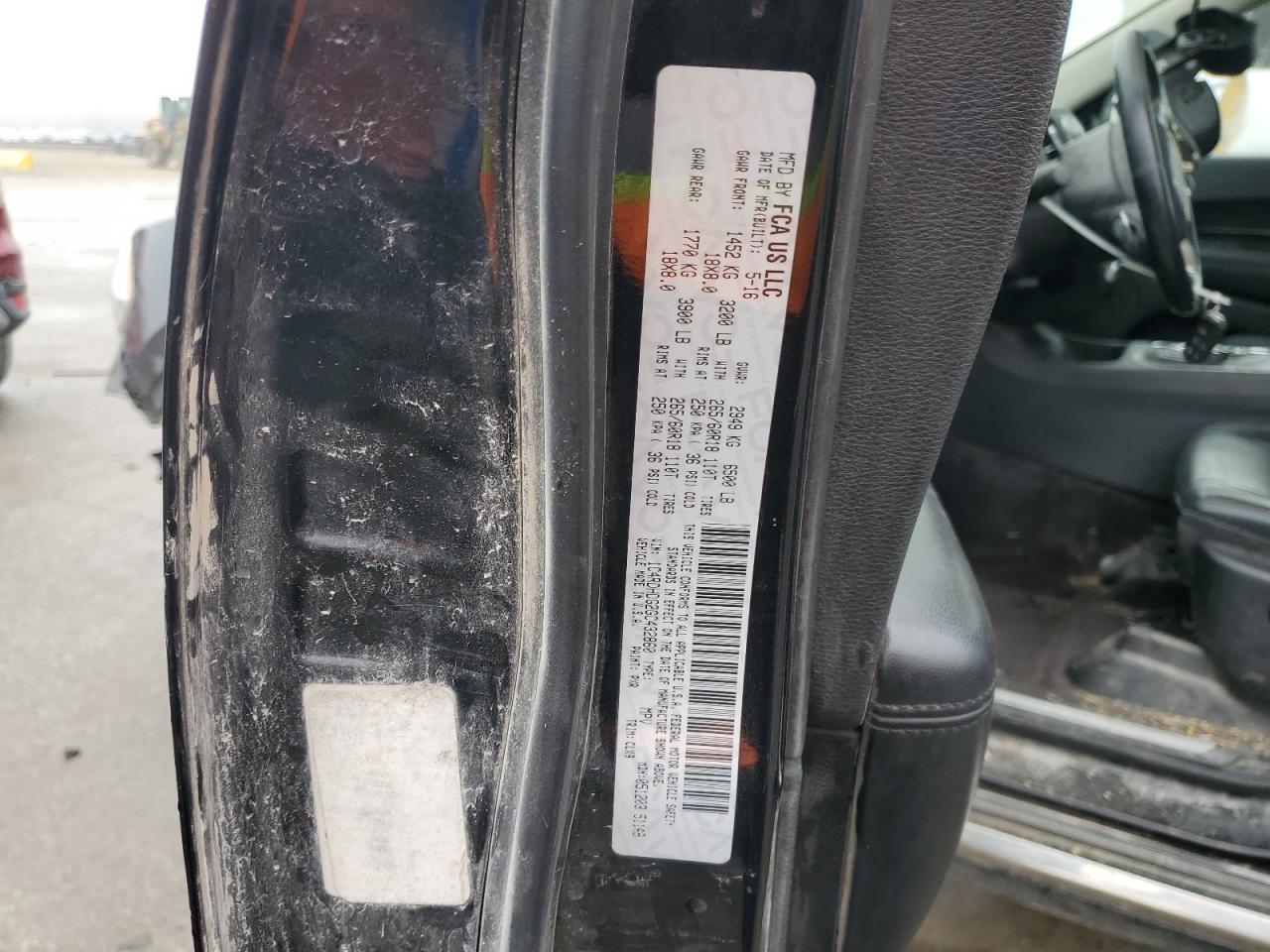 2016 Dodge Durango Limited VIN: 1C4RDHDG2GC432860 Lot: 93416165