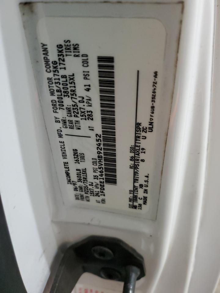 1997 Ford Econoline E150 Van VIN: 1FDEE1465VHB92452 Lot: 92263085