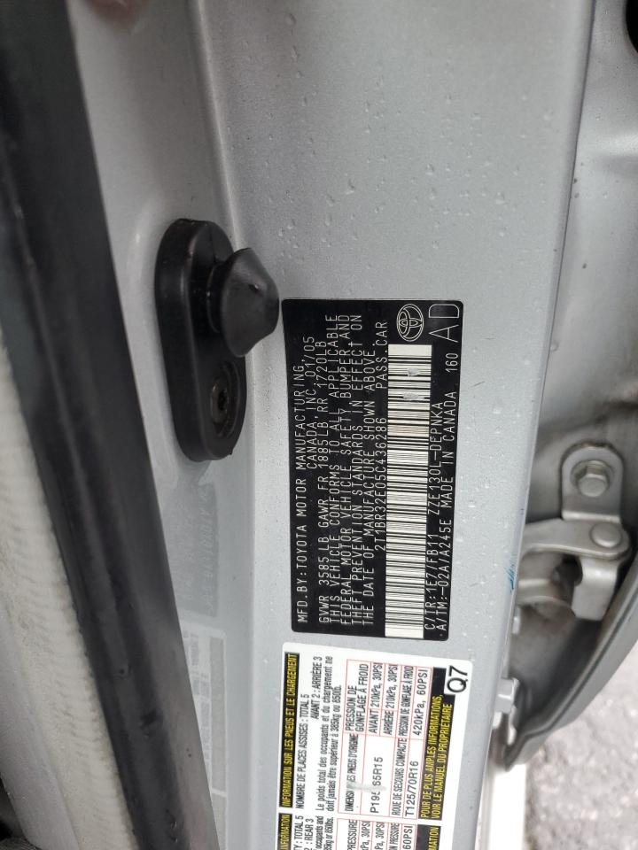 2005 Toyota Corolla Ce VIN: 2T1BR32E05C436286 Lot: 93924175