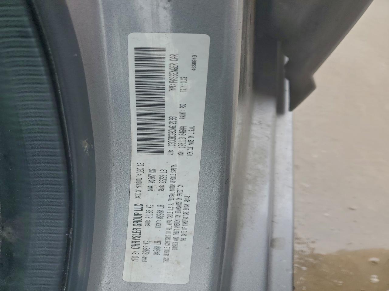 2013 Chrysler 200 Limited VIN: 1C3CCBCG8DN612193 Lot: 94071055