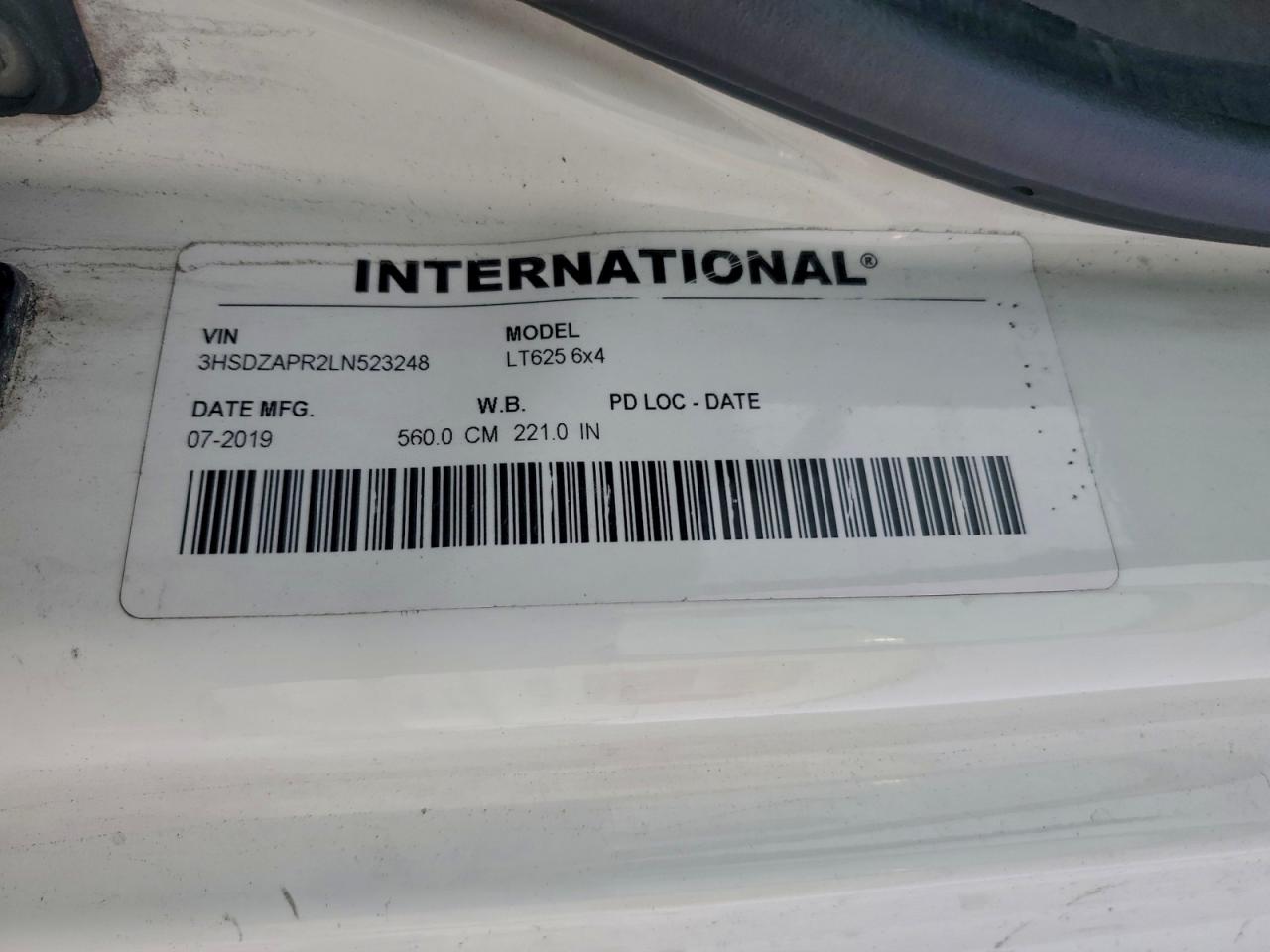 2020 International Lt625 VIN: 3HSDZAPR2LN523248 Lot: 93818685