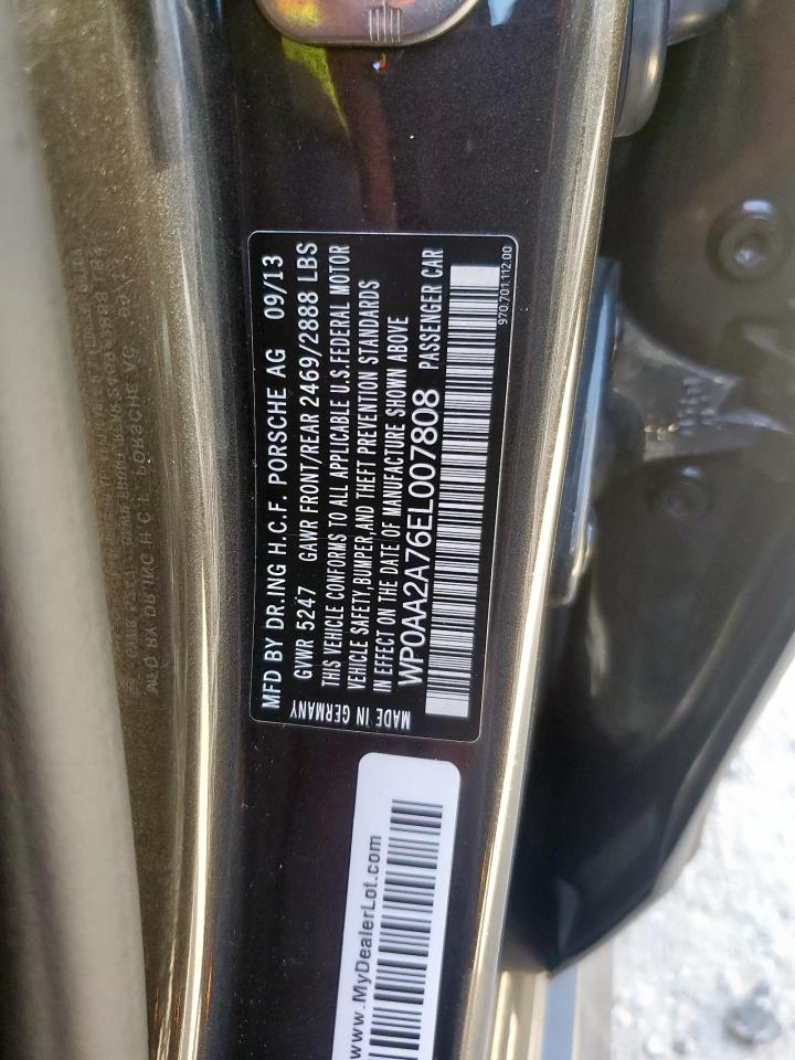 2014 Porsche Panamera 2 VIN: WP0AA2A76EL007808 Lot: 91759835