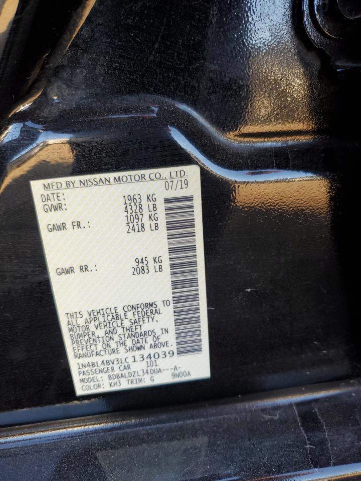 2020 Nissan Altima S VIN: 1N4BL4BV3LC134039 Lot: 92390055