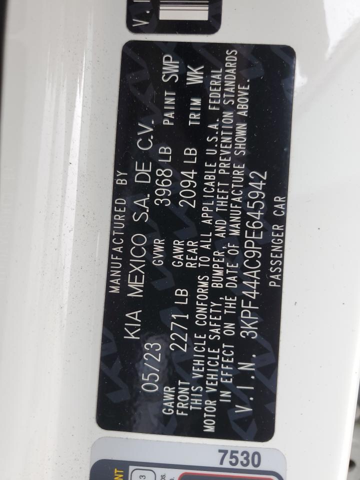 2023 Kia Forte Gt VIN: 3KPF44AC9PE645942 Lot: 92345255