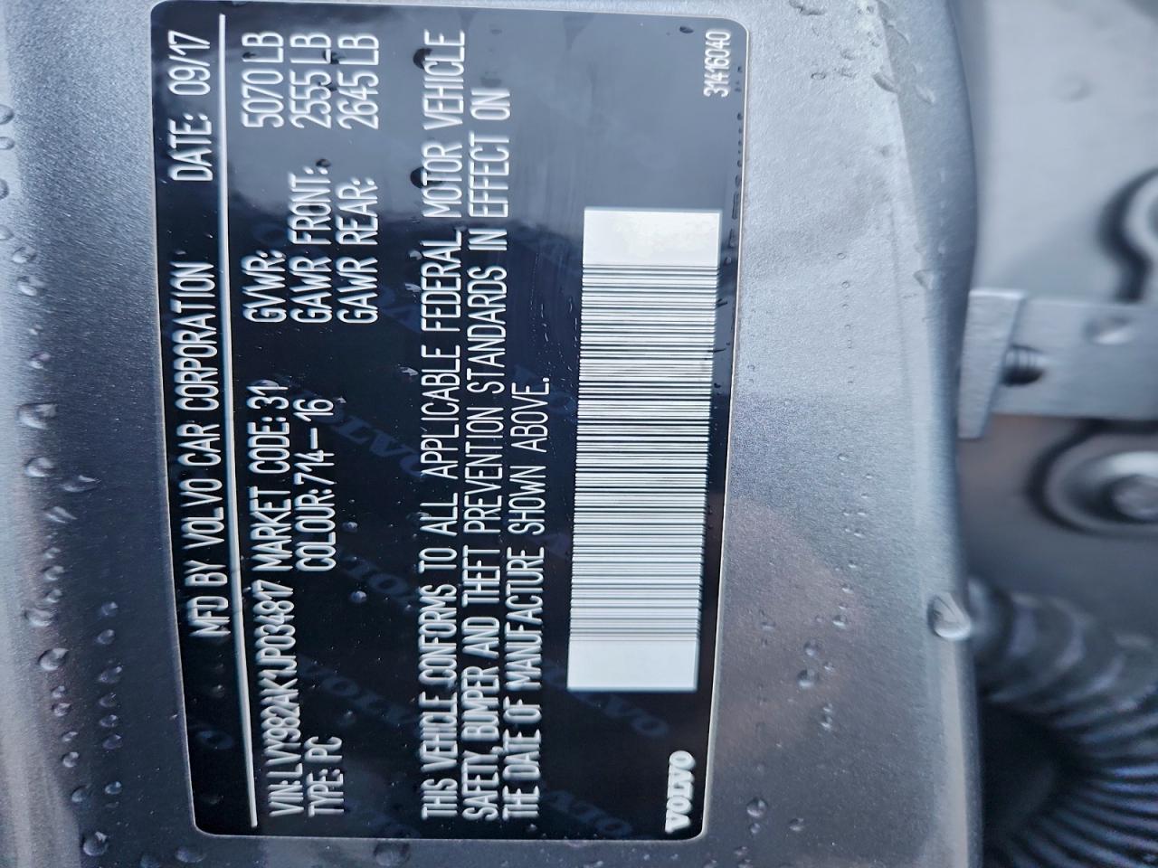 2018 Volvo S90 T5 Momentum VIN: LVY982AK1JP034817 Lot: 93496115