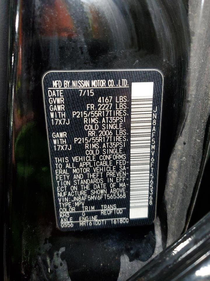 2015 Nissan Juke S VIN: JN8AF5MV6FT565368 Lot: 93215475