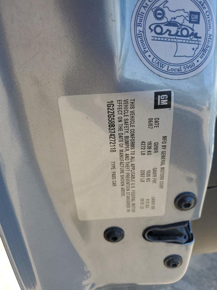 2007 Pontiac G6 Base VIN: 1G2ZG58B374272118 Lot: 92934295