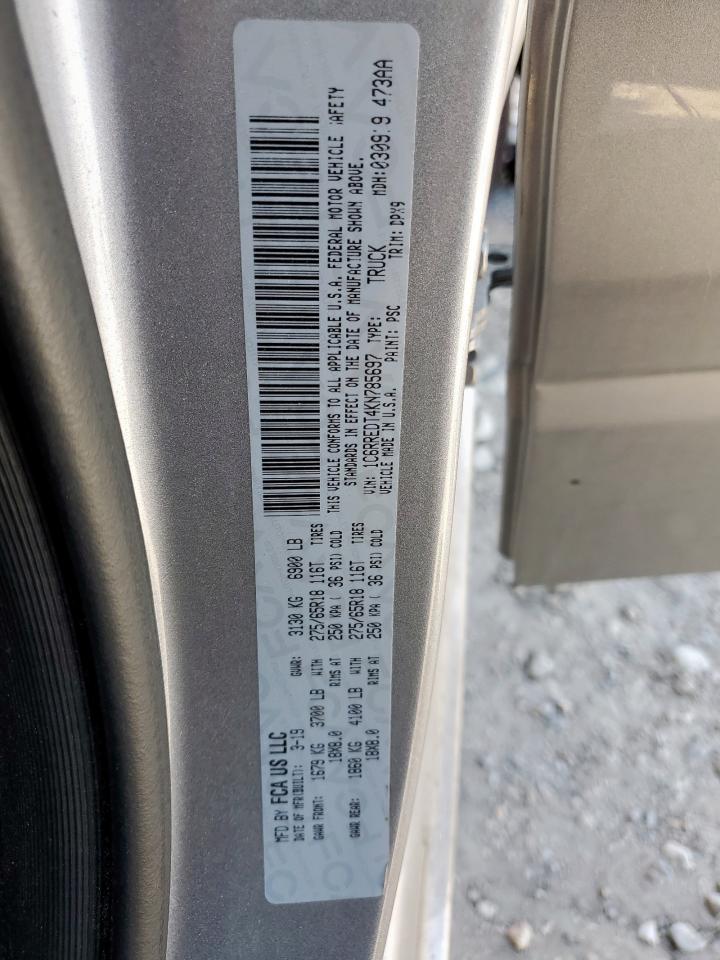 2019 Ram 1500 Laramie VIN: 1C6RREDT4KN785697 Lot: 91732415