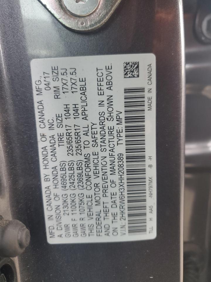 2017 Honda Cr-V Lx VIN: 2HKRW6H3XHH208389 Lot: 93286155