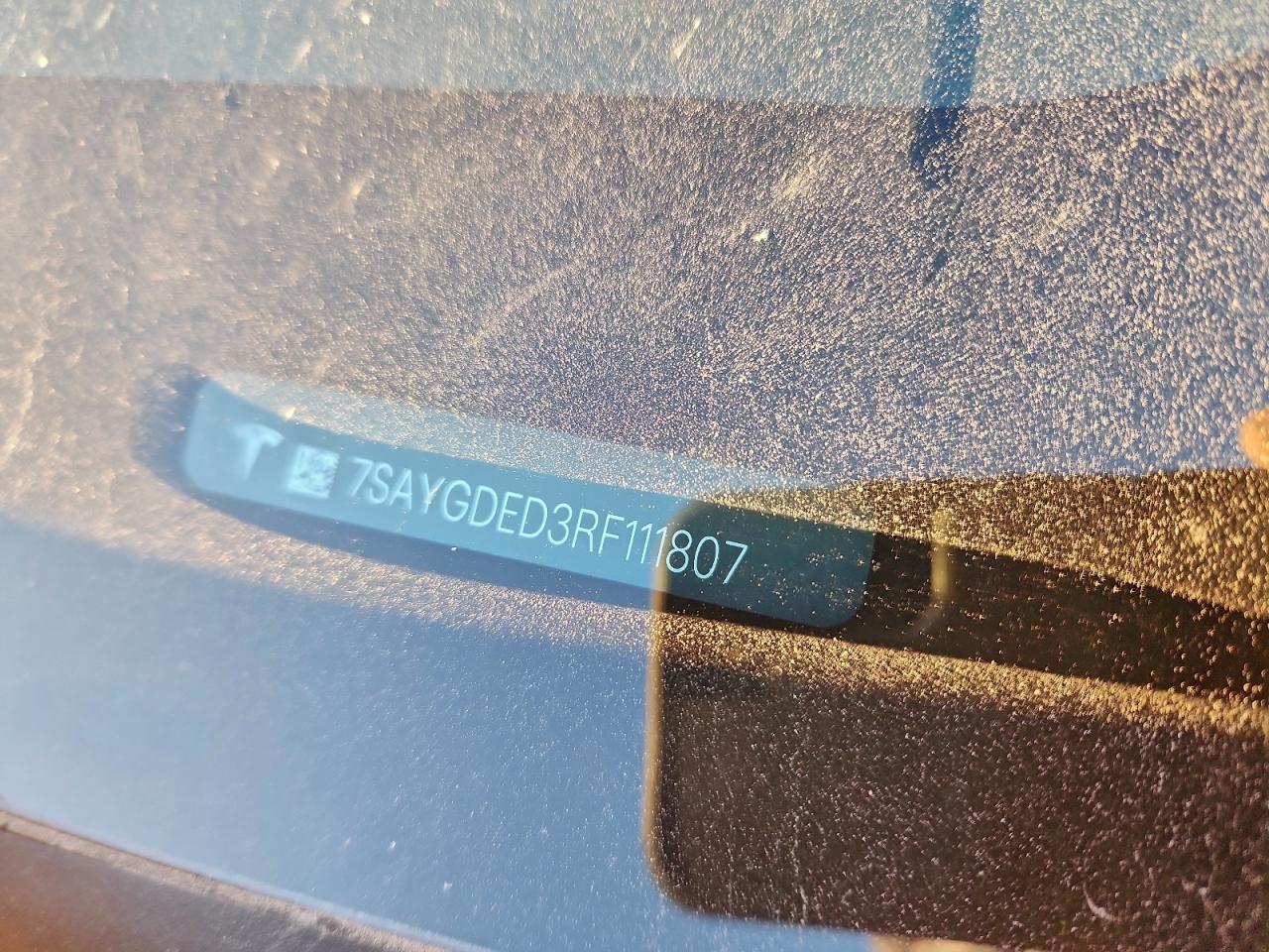 2024 Tesla Model Y VIN: 7SAYGDED3RF111807 Lot: 94389745