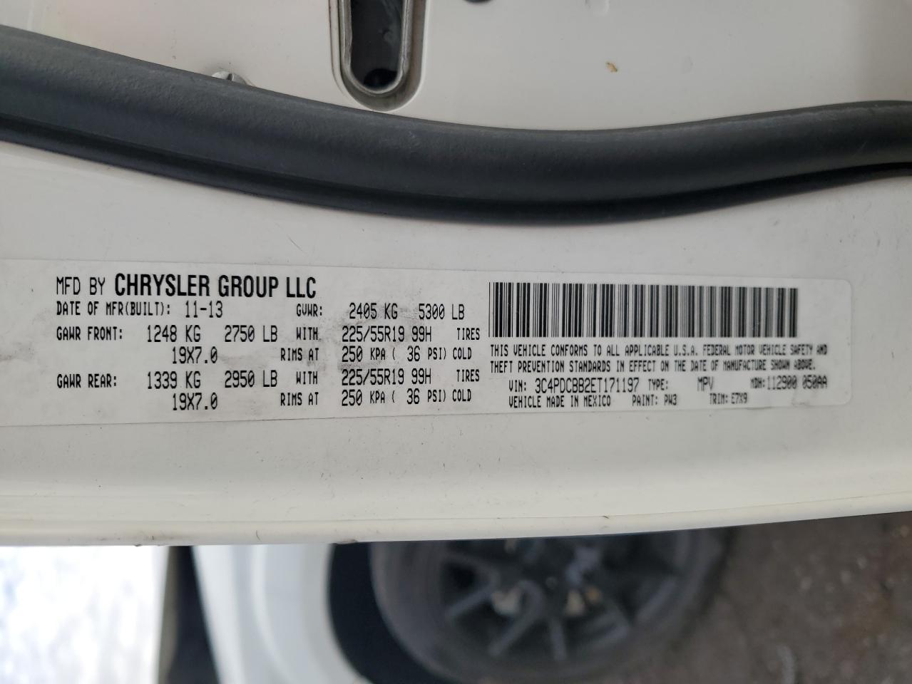 2014 Dodge Journey Sxt VIN: 3C4PDCBB2ET171197 Lot: 93077075