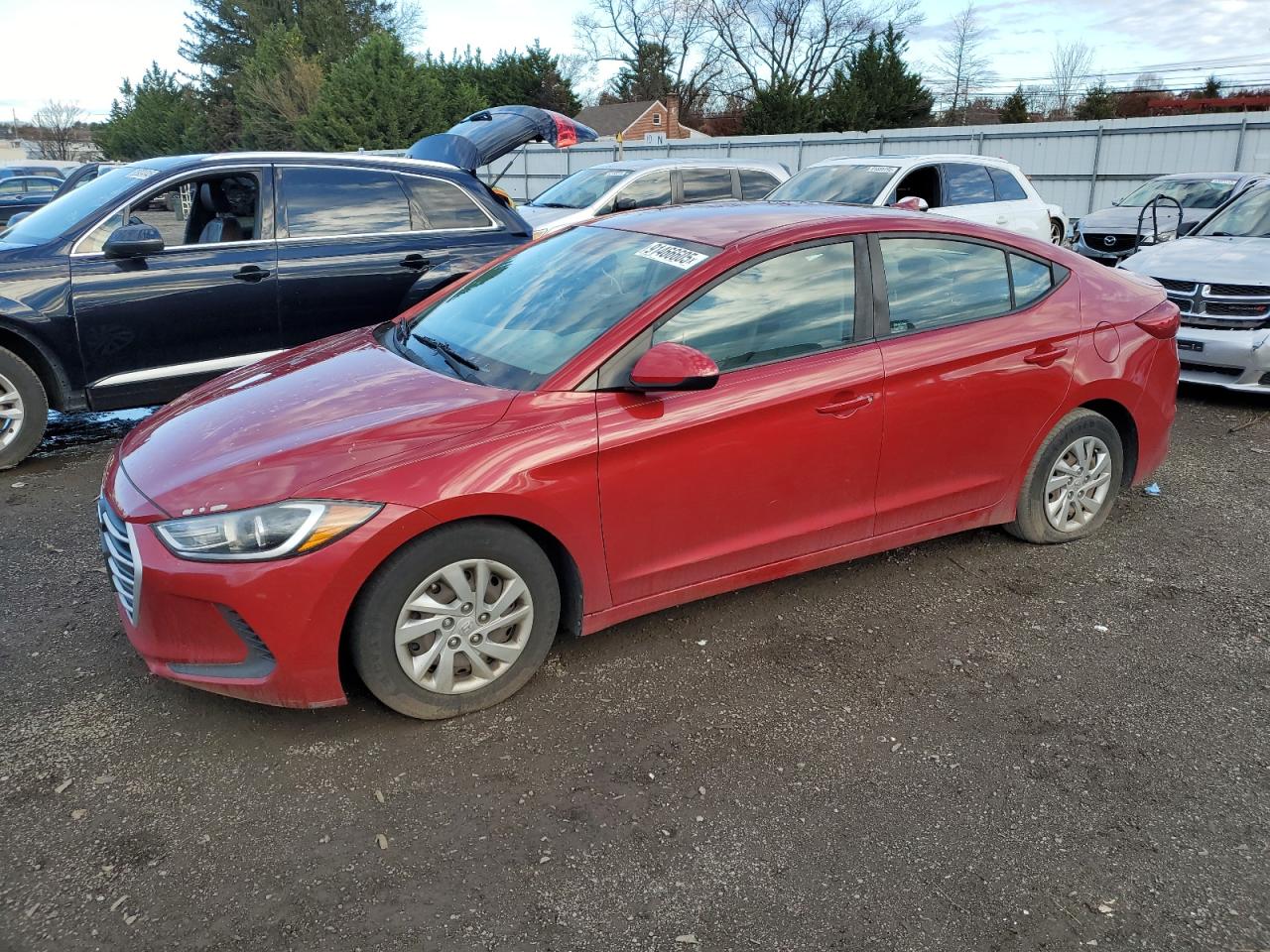 2017 HYUNDAI ELANTRA RED VIN: KMHD74LF7HU423369