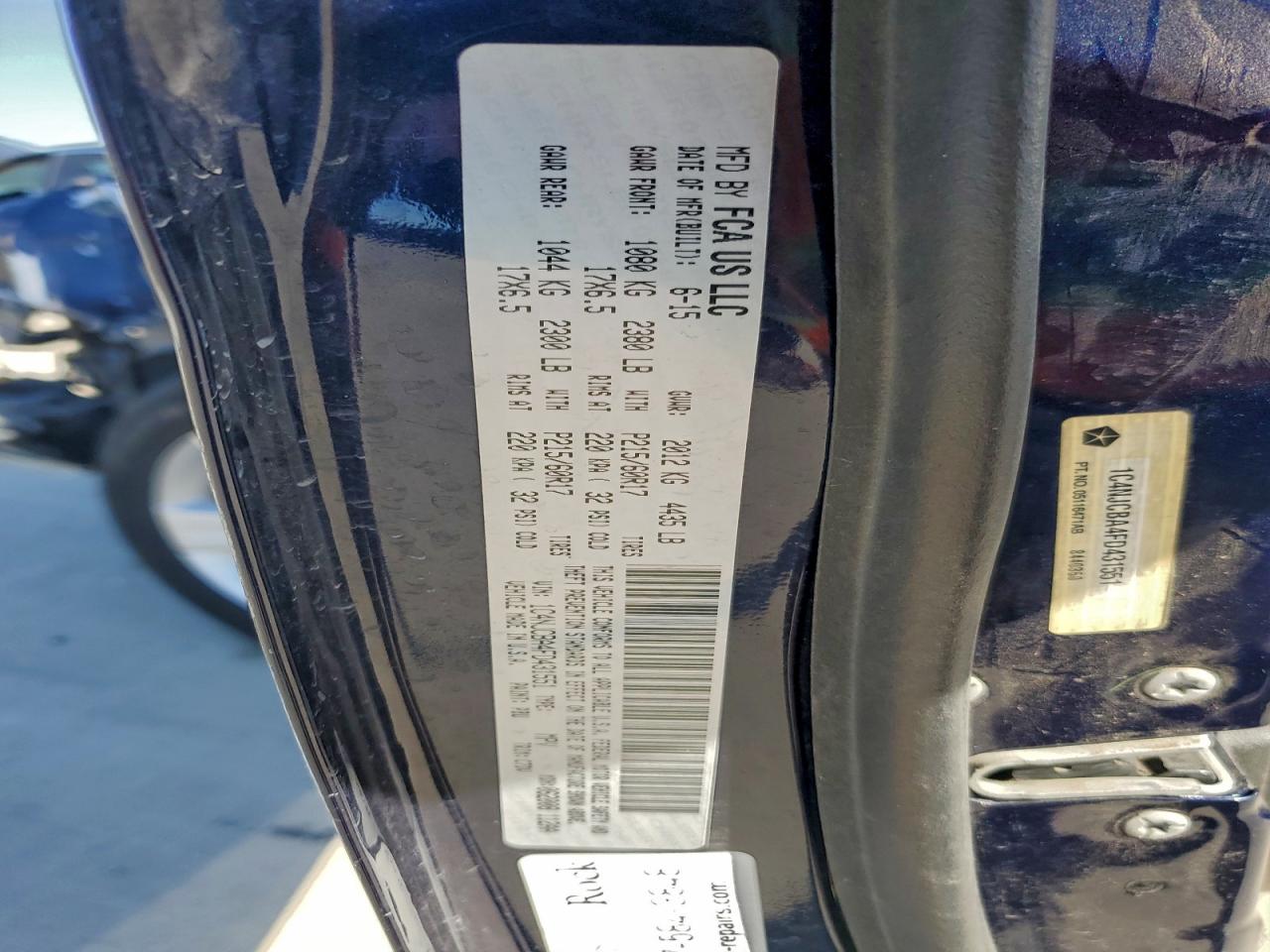 2015 Jeep Compass Sport VIN: 1C4NJCBA4FD431551 Lot: 92390415