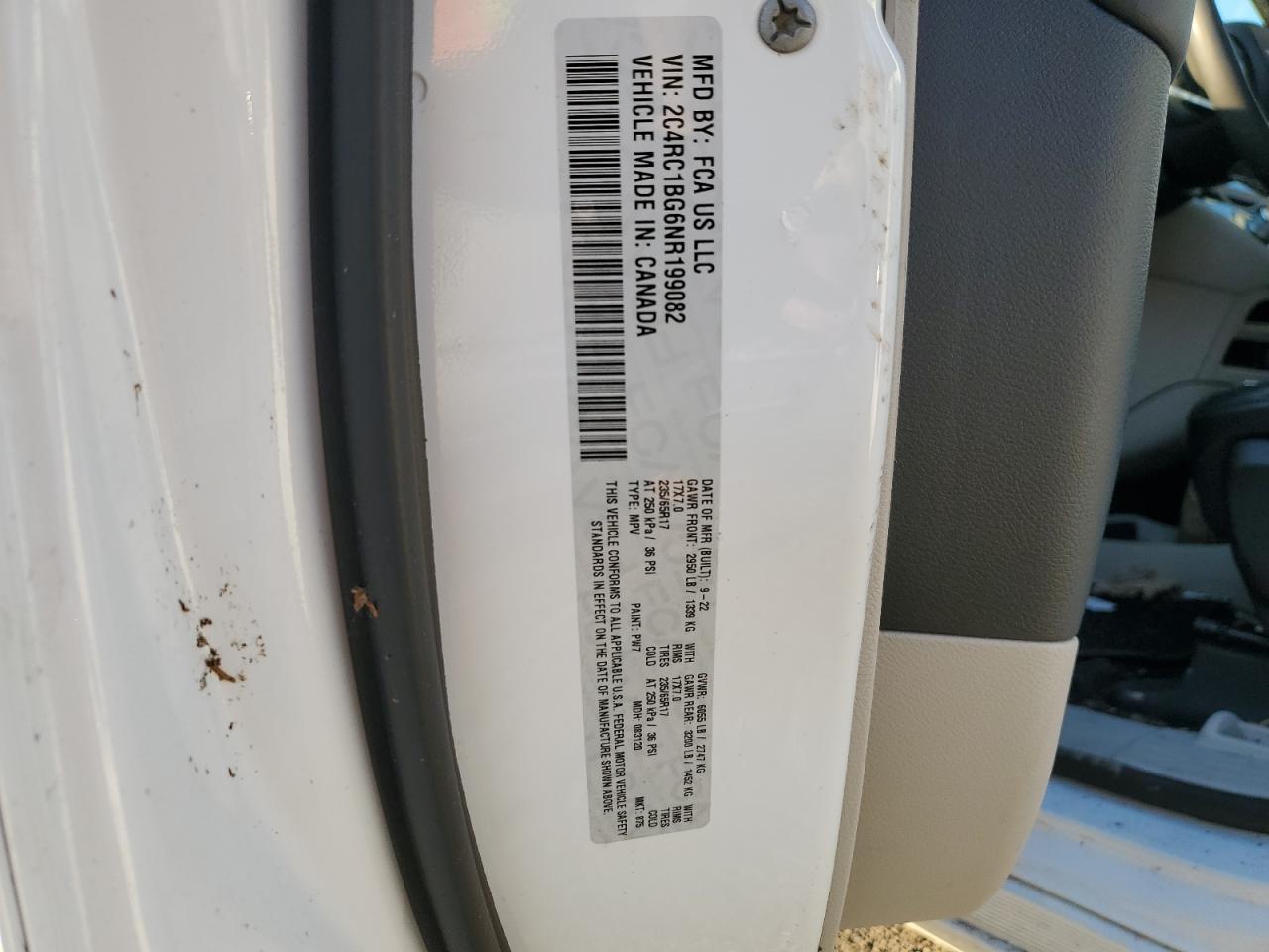 2022 Chrysler Pacifica Touring L VIN: 2C4RC1BG6NR199082 Lot: 90725175