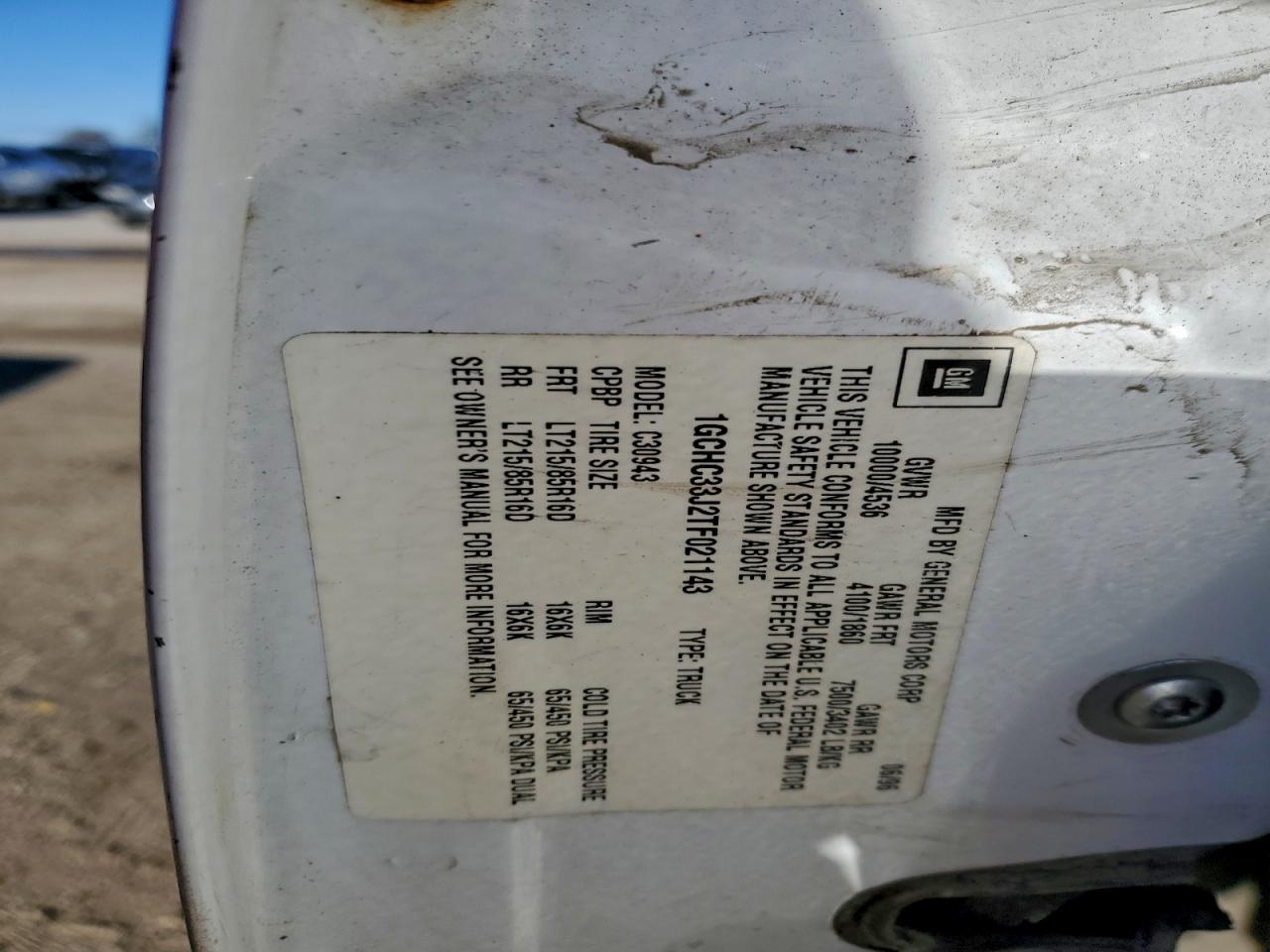 1996 Chevrolet Gmt-400 C3500 VIN: 1GCHC33J2TF021143 Lot: 94021215