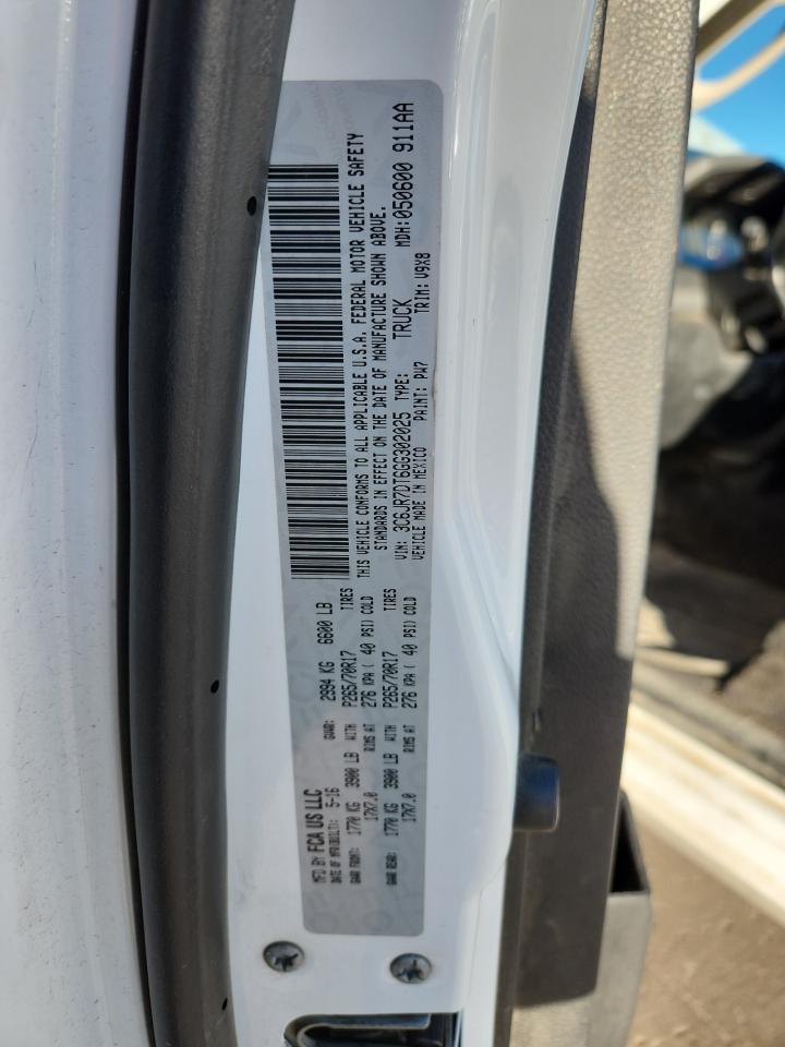 2016 Ram 1500 St VIN: 3C6JR7DT6GG302025 Lot: 89808235