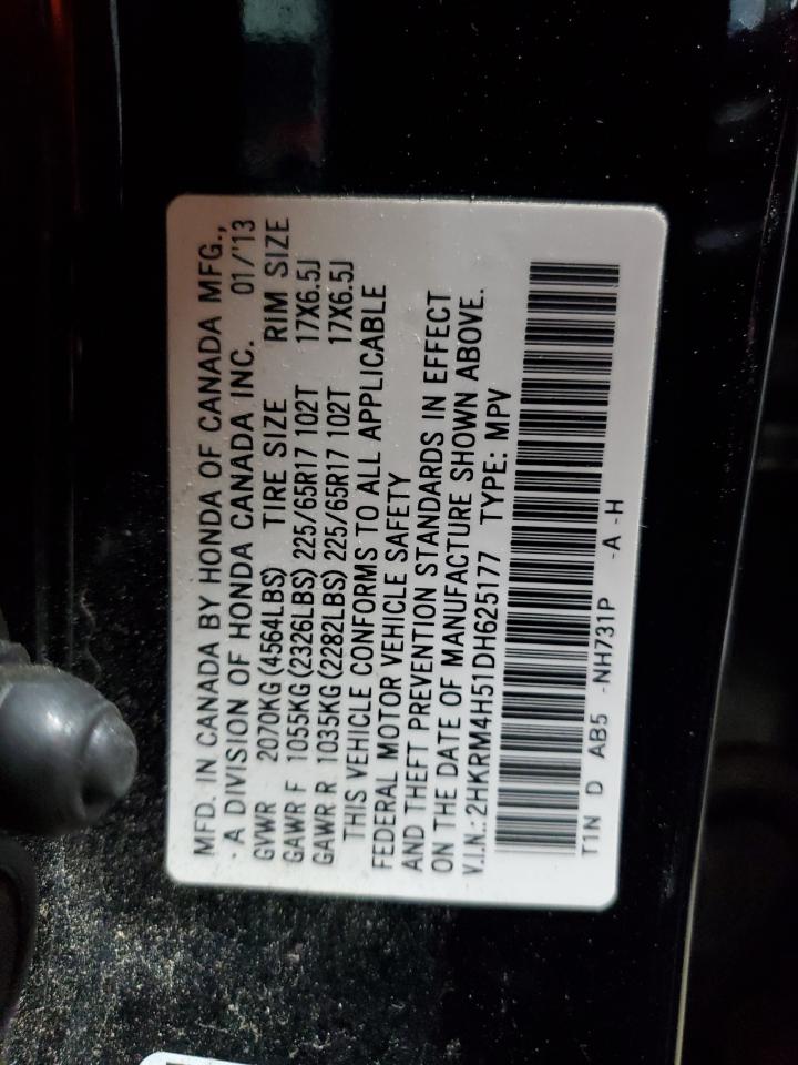 2013 Honda Cr-V Ex VIN: 2HKRM4H51DH625177 Lot: 91256775