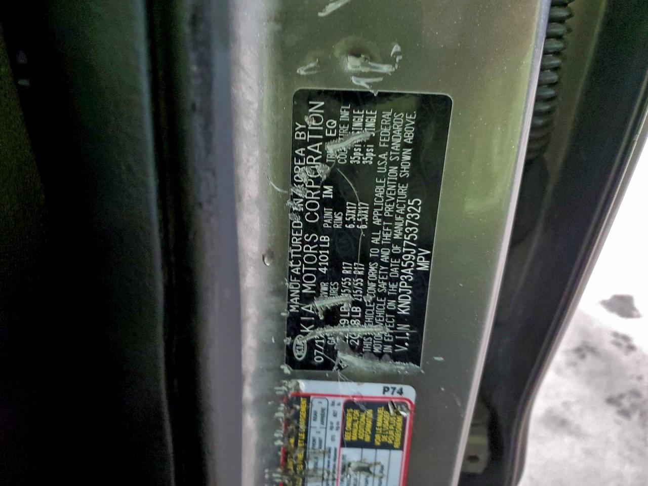 2018 Kia Soul + VIN: KNDJP3A59J7537325 Lot: 94196045